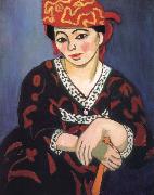 Henri Matisse Woman wearing a red turban painting